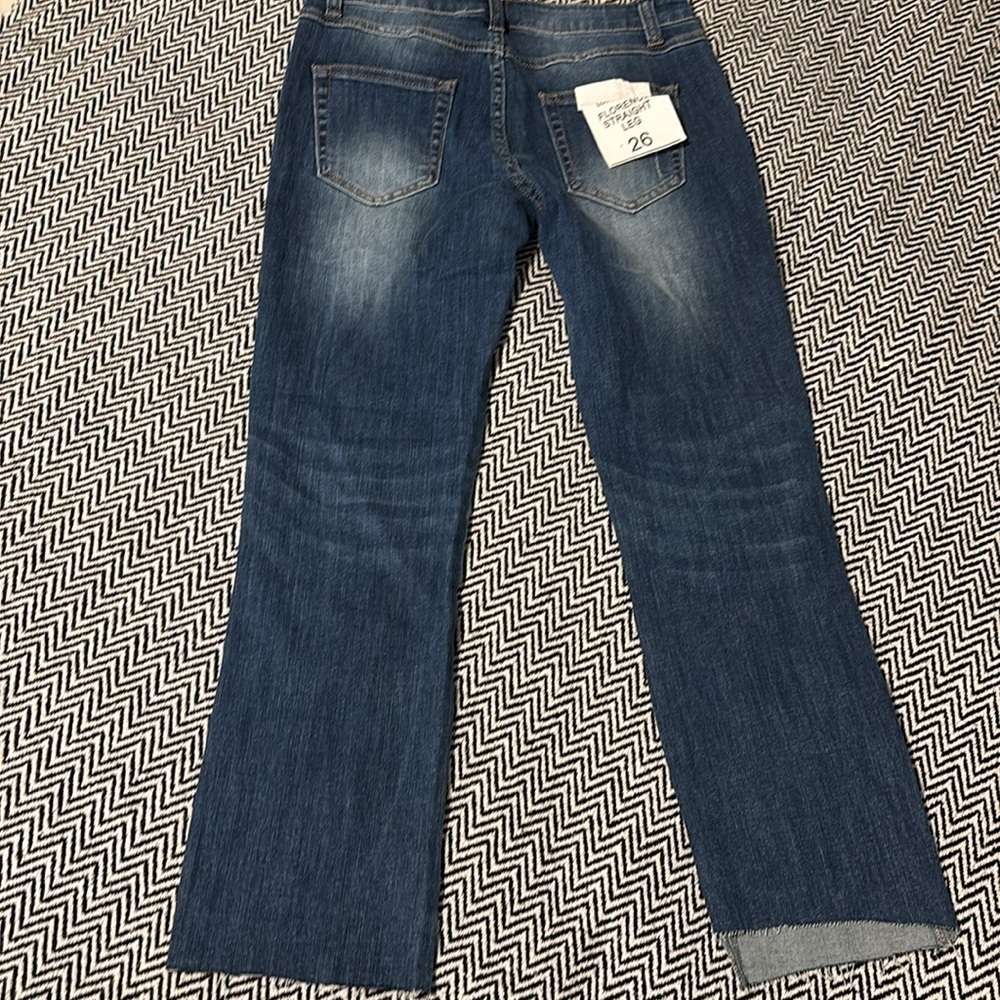 Anthropologie | EVIDNT Florence Straight Leg Jeans | Sz 26 - Picture 4 of 8